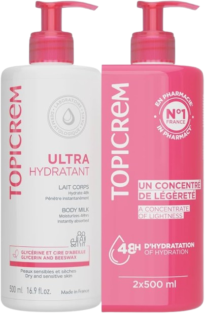 Topicrem ultra hydratant body milk (500ml)